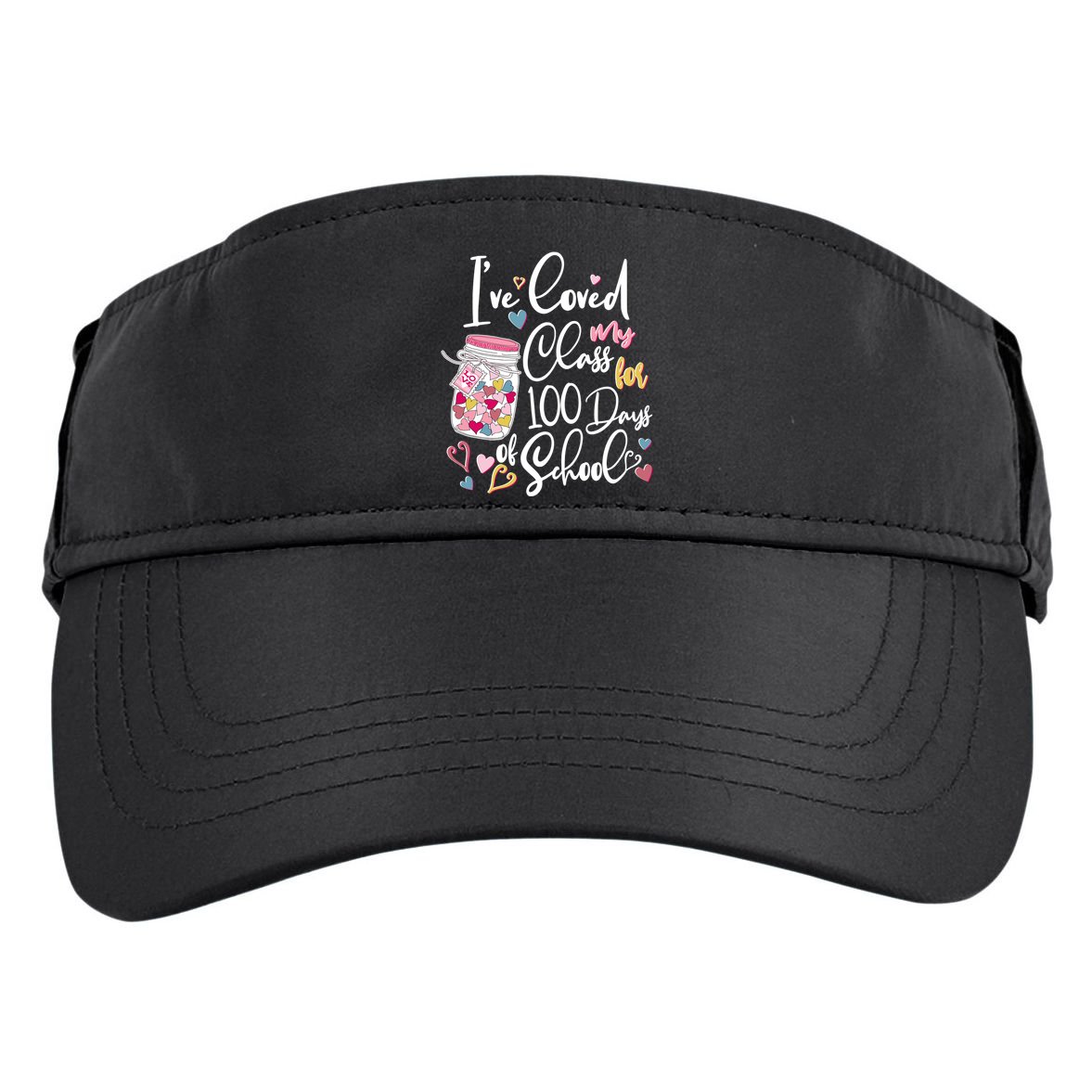 Cute I Loved My Class for 100 Days of School Valentine's Day Adult Drive Performance Visor