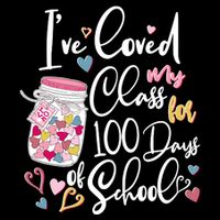 Cute I Loved My Class for 100 Days of School Valentine's Day Drawstring Bag