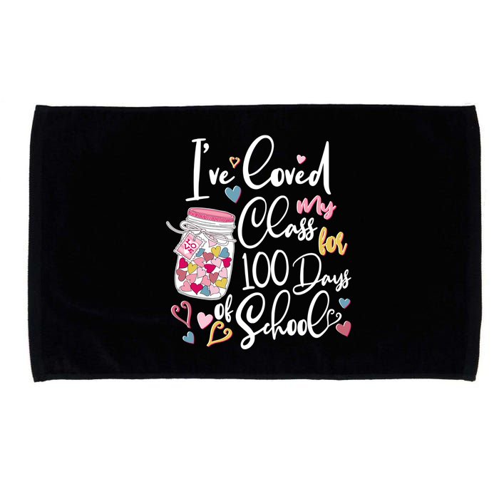 Cute I Loved My Class for 100 Days of School Valentine's Day Microfiber Hand Towel