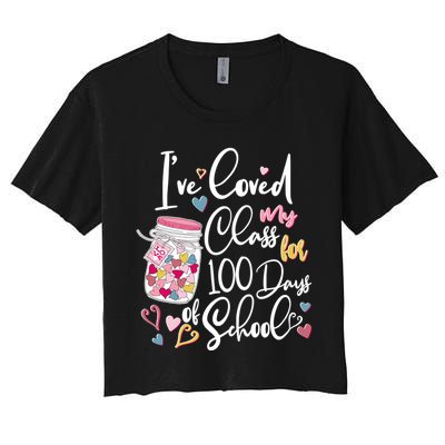 Cute I Loved My Class for 100 Days of School Valentine's Day Crop Top