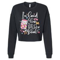 Cute I Loved My Class for 100 Days of School Valentine's Day Cropped Pullover Crew