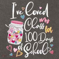 Cute I Loved My Class for 100 Days of School Valentine's Day Cotton Canvas Backpack