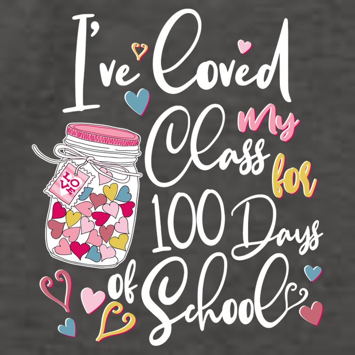 Cute I Loved My Class for 100 Days of School Valentine's Day Vector Backpack