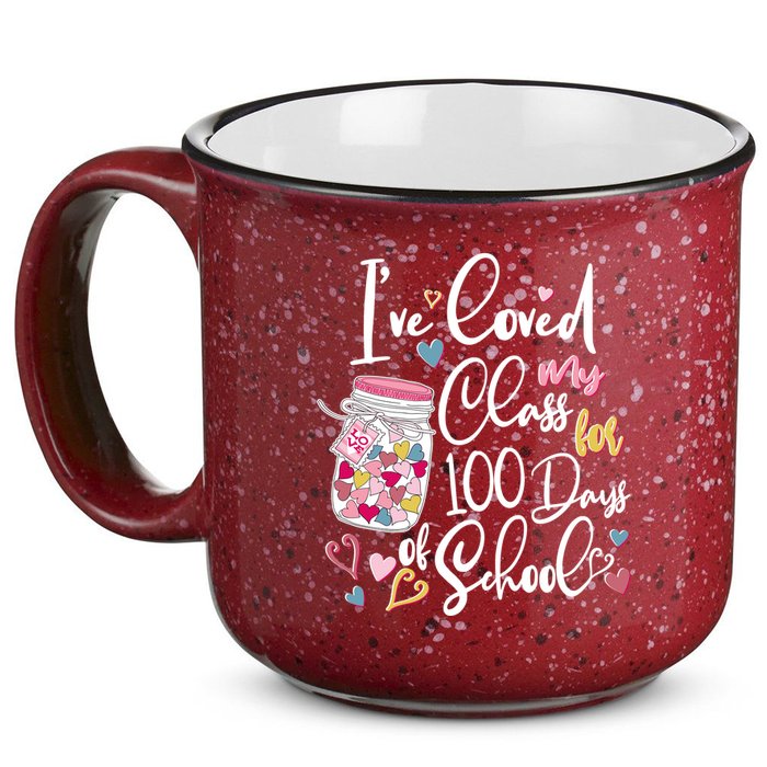 Cute I Loved My Class for 100 Days of School Valentine's Day 15oz Campfire Ceramic Mug