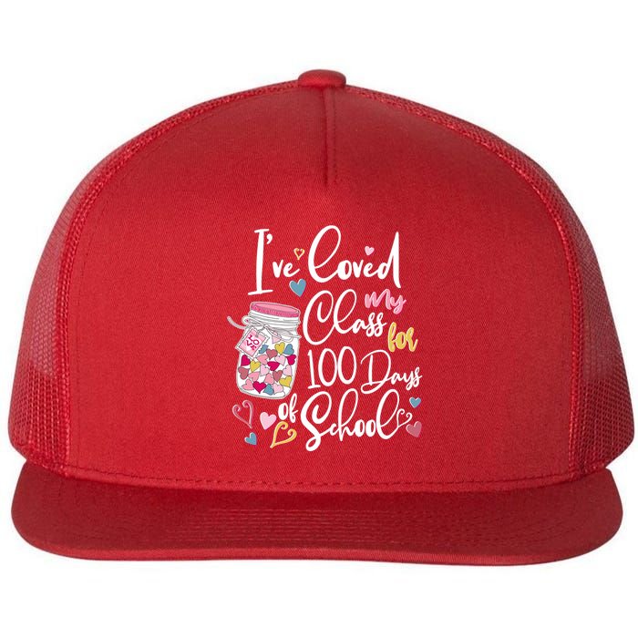 Cute I Loved My Class for 100 Days of School Valentine's Day Flat Bill Trucker Hat