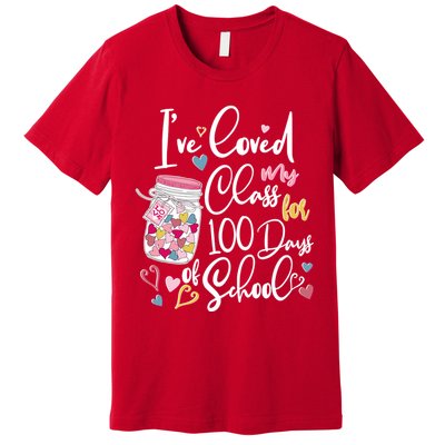 Cute I Loved My Class for 100 Days of School Valentine's Day Premium T-Shirt