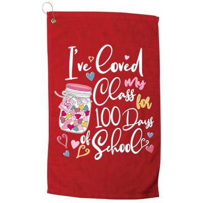 Cute I Loved My Class for 100 Days of School Valentine's Day Golf Towel