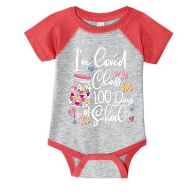 Cute I Loved My Class for 100 Days of School Valentine's Day Infant Baby Jersey Bodysuit