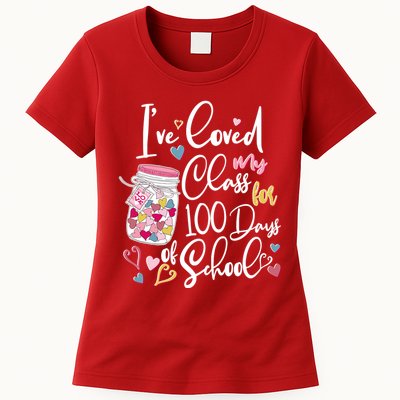Cute I Loved My Class for 100 Days of School Valentine's Day Womens T-Shirt
