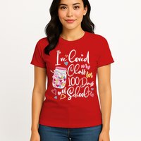 Cute I Loved My Class for 100 Days of School Valentine's Day Womens T-Shirt