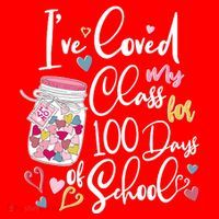 Cute I Loved My Class for 100 Days of School Valentine's Day Women's V-Neck T-Shirt