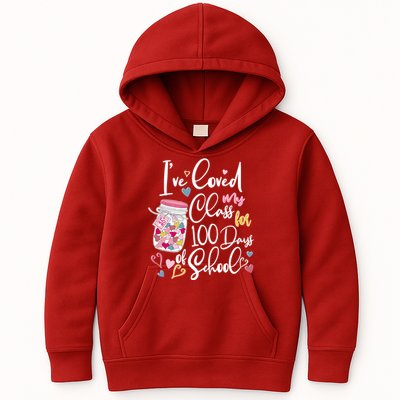 Cute I Loved My Class for 100 Days of School Valentine's Day Kids Hoodie