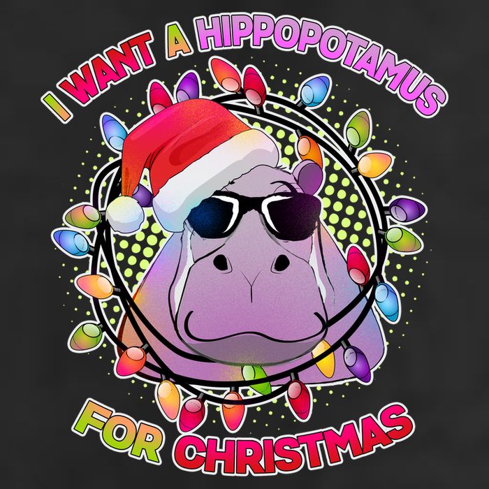 Cute I Want A Hippopotamus for Christmas Lights Adult Drive Performance Visor