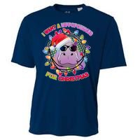 Cute I Want A Hippopotamus for Christmas Lights Cooling Performance Crew T-Shirt