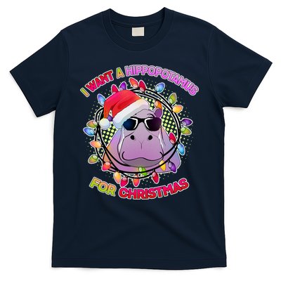 Cute I Want A Hippopotamus for Christmas Lights T-Shirt