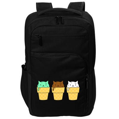 Cute Ice Cream Cat Flavors Impact Tech Backpack