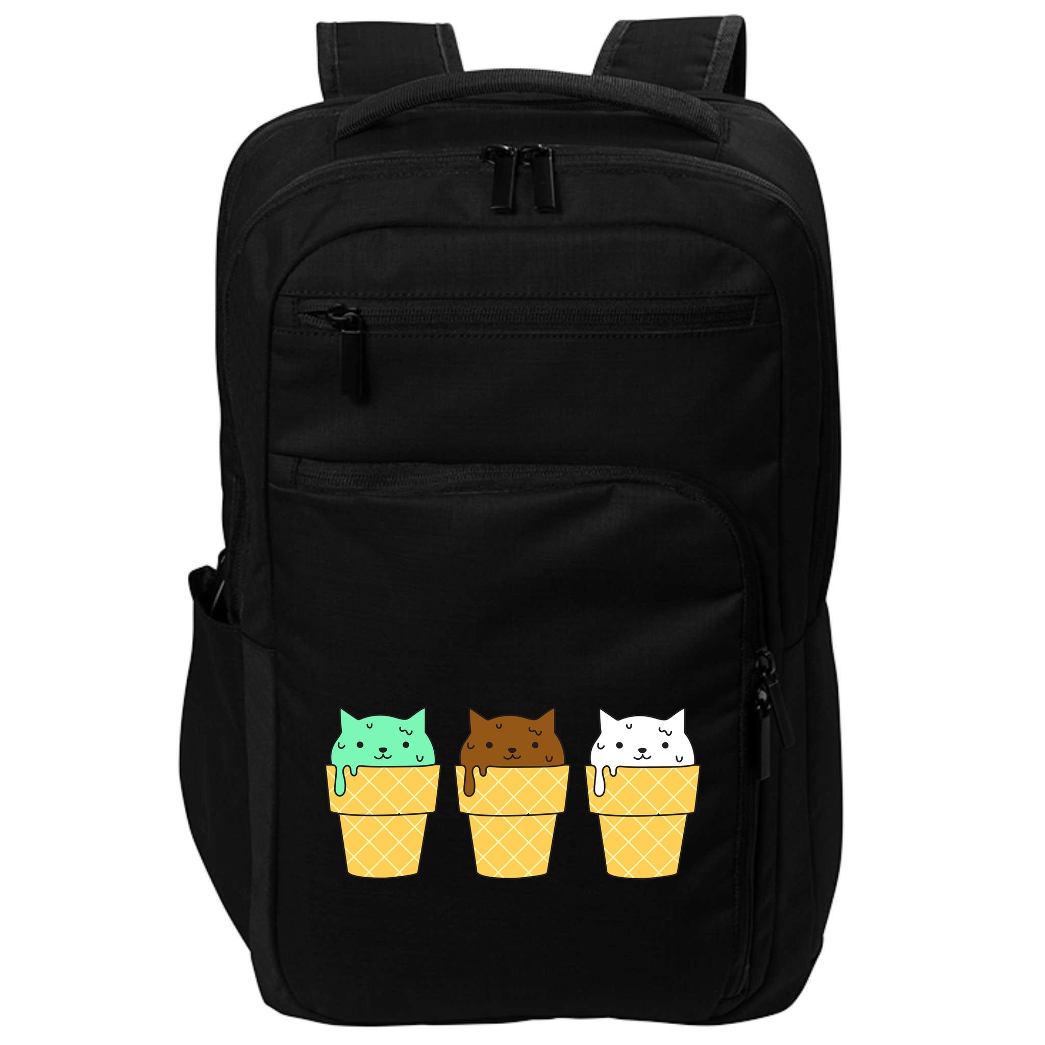 Cute Ice Cream Cat Flavors Impact Tech Backpack