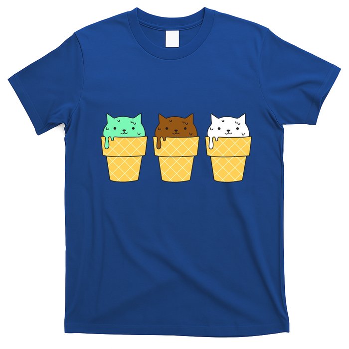 Cute Ice Cream Cat Flavors T-Shirt