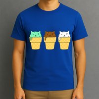 Cute Ice Cream Cat Flavors T-Shirt