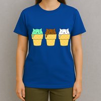 Cute Ice Cream Cat Flavors T-Shirt
