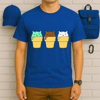 Cute Ice Cream Cat Flavors T-Shirt