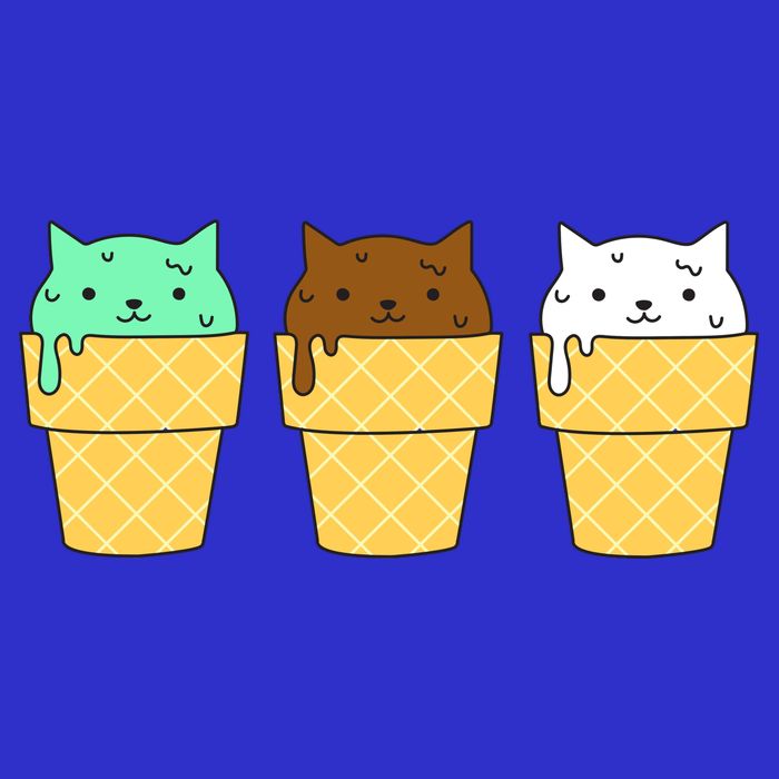 Cute Ice Cream Cat Flavors 16 in Basic Backpack