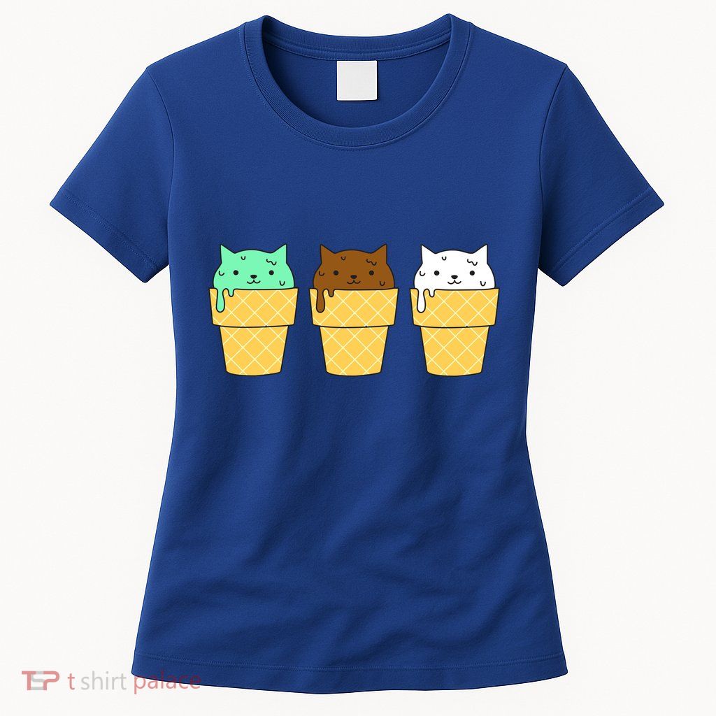 Cute Ice Cream Cat Flavors Women's T-Shirt