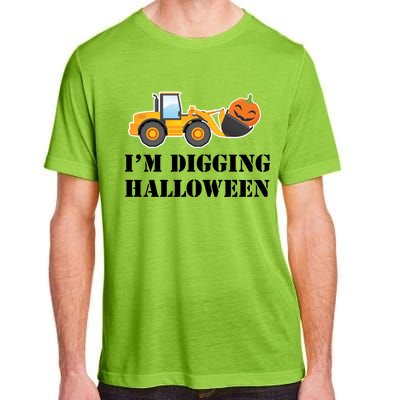 Cute I'm Digging Halloween Tractor Adult ChromaSoft Performance T-Shirt