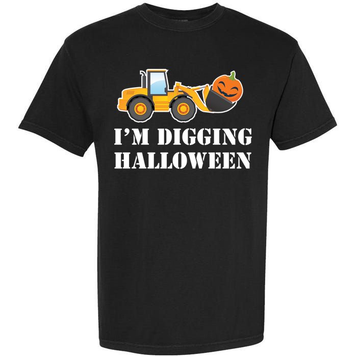 Cute I'm Digging Halloween Tractor Garment-Dyed Heavyweight T-Shirt