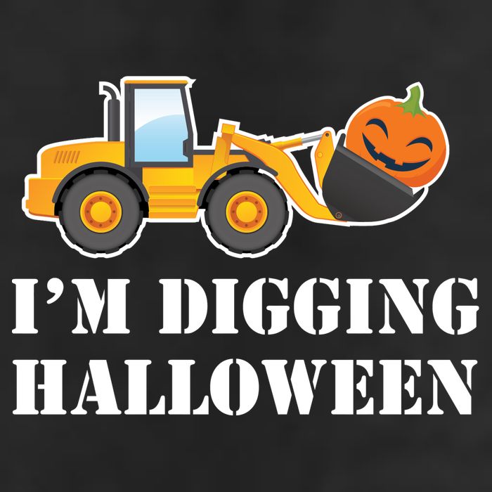 Cute I'm Digging Halloween Tractor Garment-Dyed Heavyweight T-Shirt