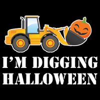 Cute I'm Digging Halloween Tractor Backpack