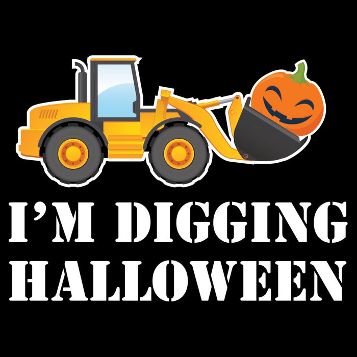 Cute I'm Digging Halloween Tractor Backpack