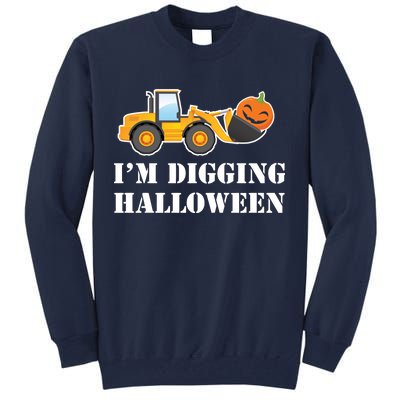 Cute I'm Digging Halloween Tractor Tall Sweatshirt