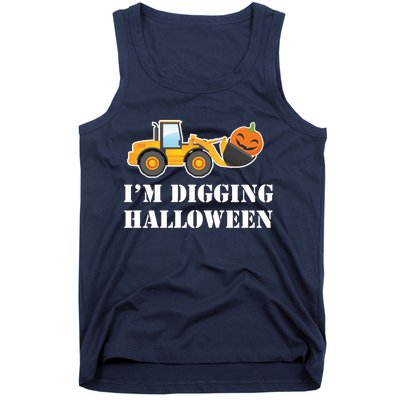 Cute I'm Digging Halloween Tractor Tank Top