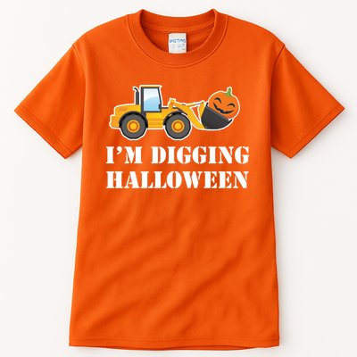Cute I'm Digging Halloween Tractor Tall T-Shirt