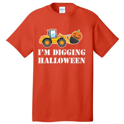 Cute I'm Digging Halloween Tractor Tall T-Shirt