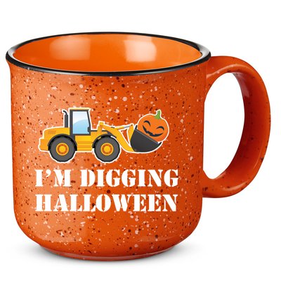 Cute I'm Digging Halloween Tractor 15oz Campfire Ceramic Mug