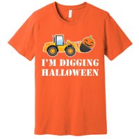 Cute I'm Digging Halloween Tractor Premium T-Shirt