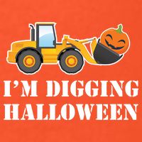 Cute I'm Digging Halloween Tractor Premium T-Shirt