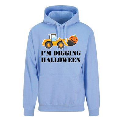 Cute I'm Digging Halloween Tractor Unisex Surf Hoodie