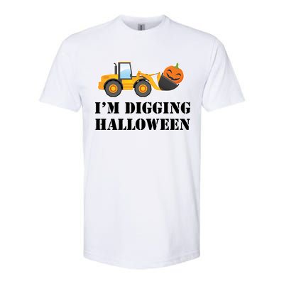 Cute I'm Digging Halloween Tractor Softstyle CVC T-Shirt