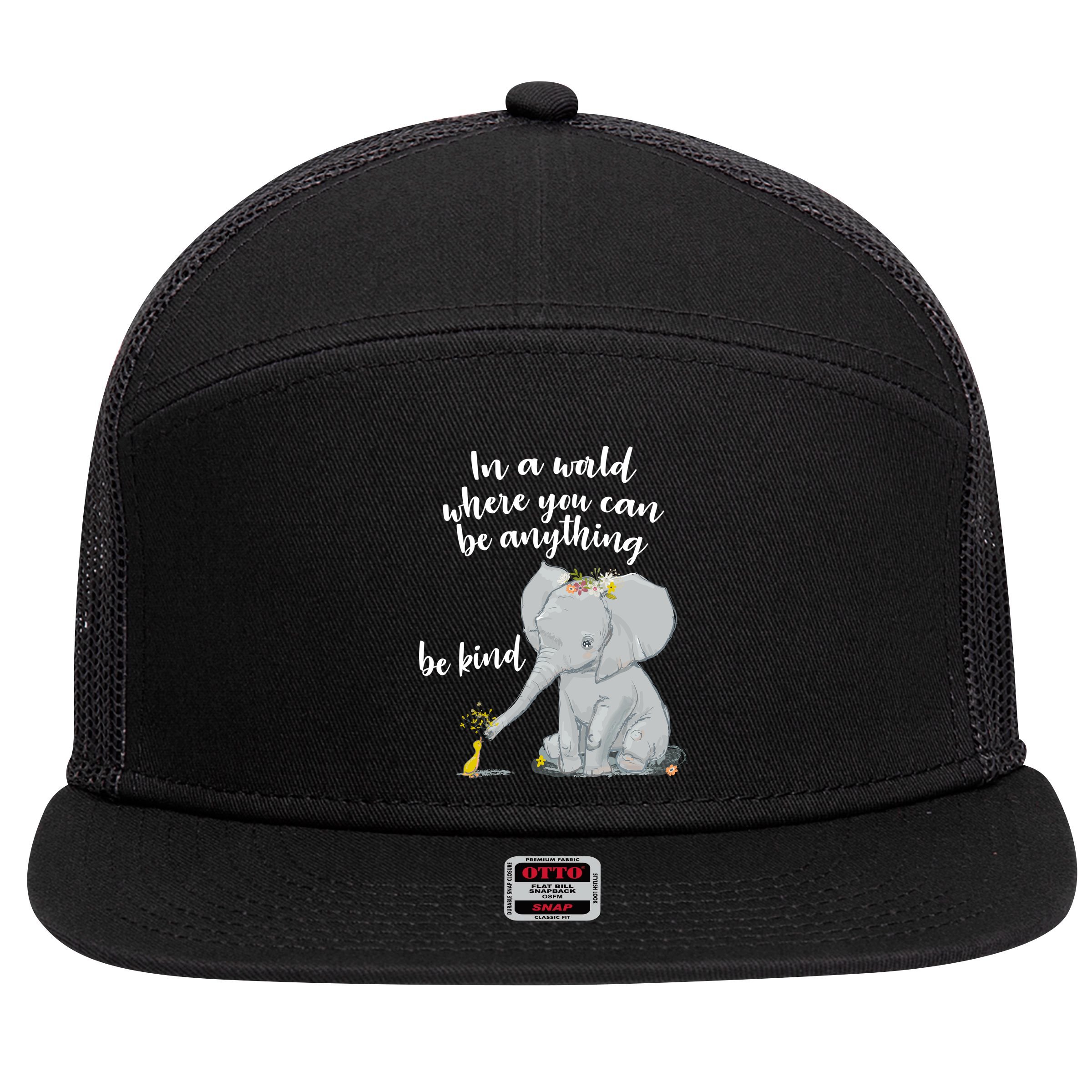 Cute Inspiring Be Anything Be Kind 7 Panel Mesh Trucker Snapback Hat