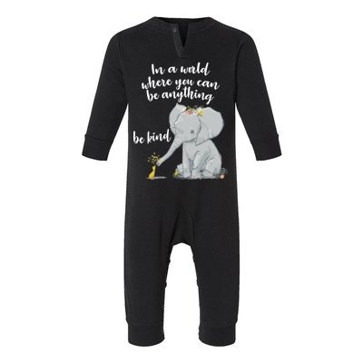 Cute Inspiring Be Anything Be Kind Infant Fleece One Piece