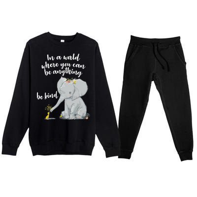 Cute Inspiring Be Anything Be Kind Premium Crewneck Sweatsuit Set