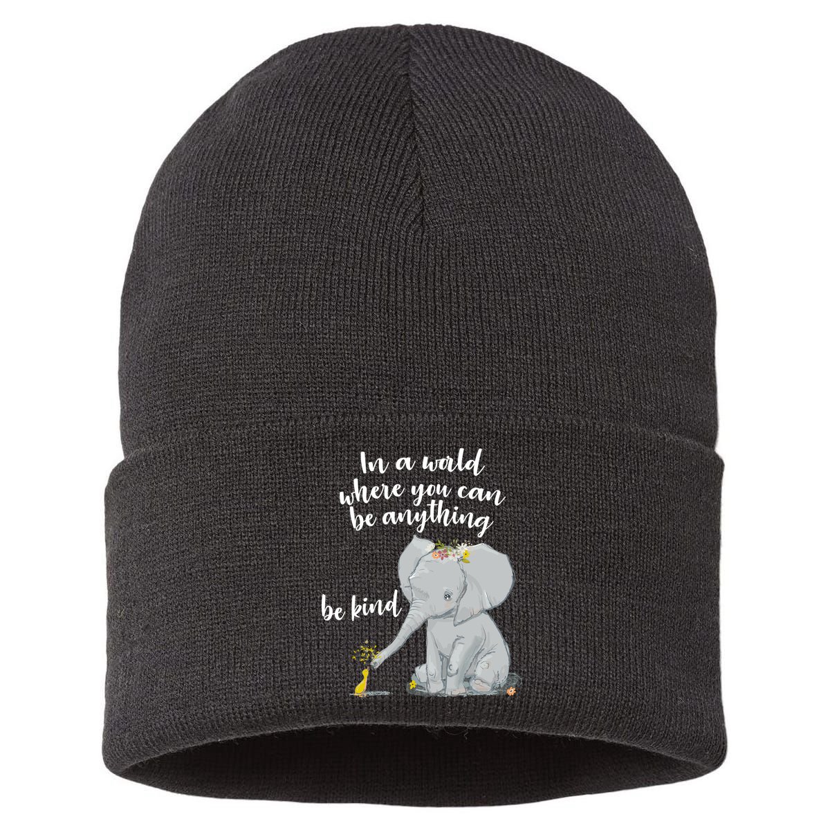 Cute Inspiring Be Anything Be Kind Sustainable Knit Beanie