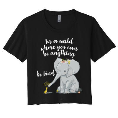Cute Inspiring Be Anything Be Kind Crop Top