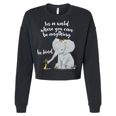 Cute Inspiring Be Anything Be Kind Cropped Pullover Crew