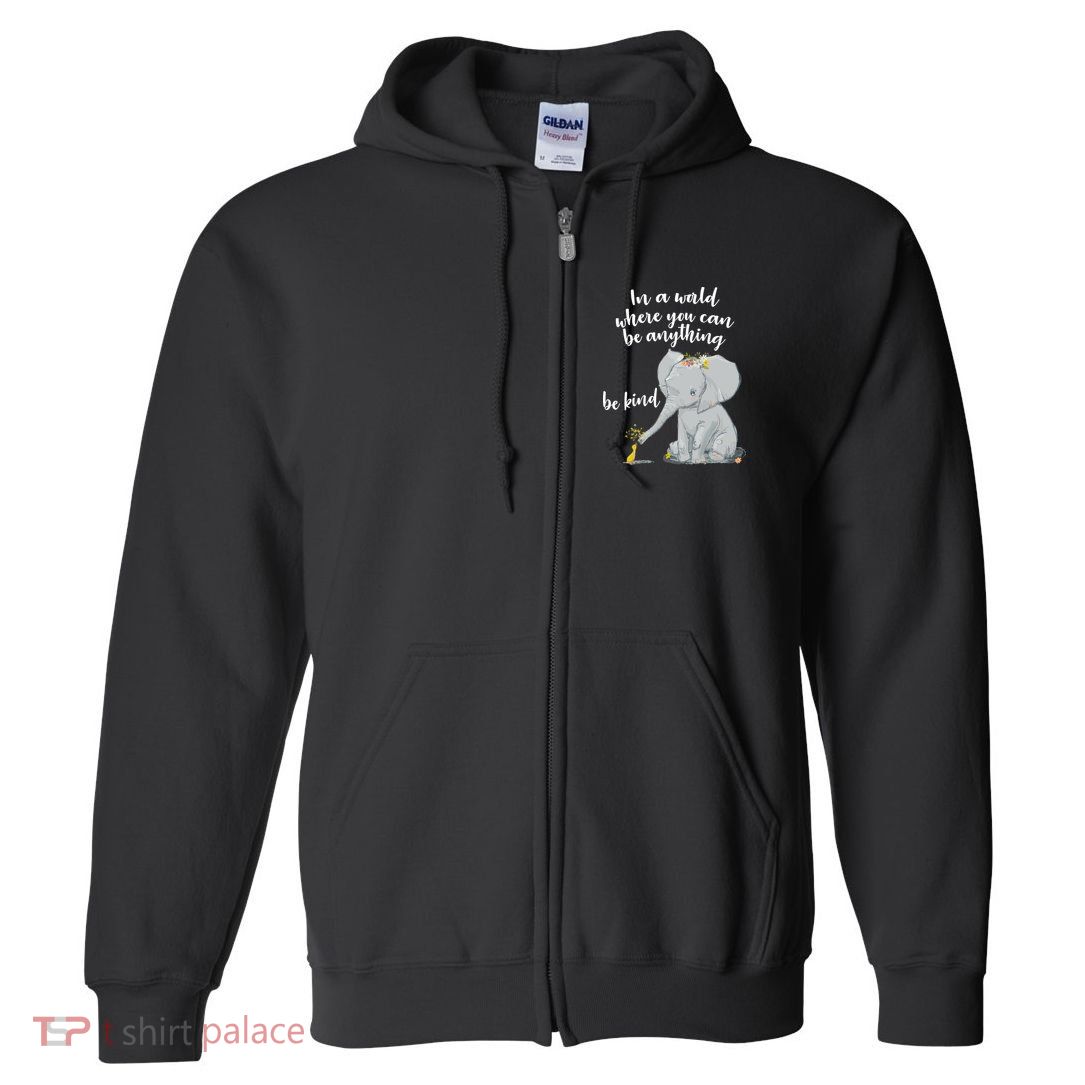 Cute Inspiring Be Anything Be Kind Full Zip Hoodie