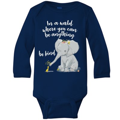 Cute Inspiring Be Anything Be Kind Baby Long Sleeve Bodysuit