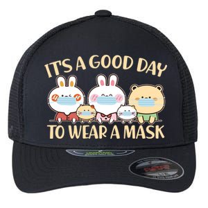 Cute It's A Good Day To Wear A Mask Flexfit Unipanel Trucker Cap